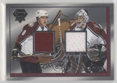 2003-04 Pacific Luxury Suite 28/650 Teemu Selanne David Aebischer #31 HOF 2d8