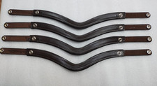 Set of 15 Leather Snap Browband Empty Channel All Sizes Shapes 6, 8 10 mm