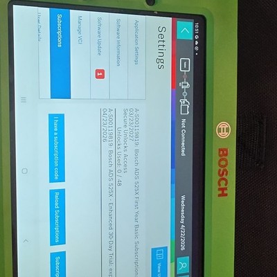 Bosch 525x Advance Diagnostic Tool/ With $1200 Subscription