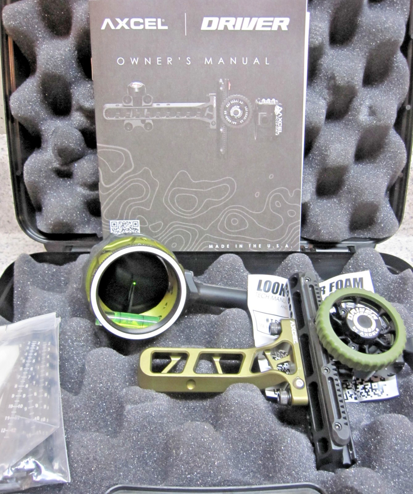 Axcel Driver Plus Sight Bridgelock AVX-41 Scope 1 Pin .019 Pin RH-Tactical Green