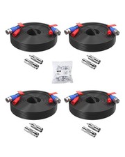 ZOSI 4 Pack 60Feet 18m All-in-One CCTV Video Power Cables, BNC Extension Securit