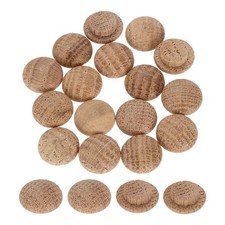 40Pcs Wood Button Plugs 10mm/0.39" Oak Hardwood Screw Hole Plug for Furniture