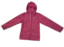 Columbia Jacket Girls Medium 10/12 Pink Rain Wind Waterproof Mesh Lined