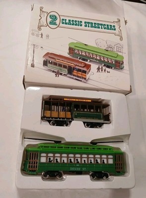 HO 2 Pack Classic Streetcars Unpowered Trolly Tram Passenger Cars San Francisco