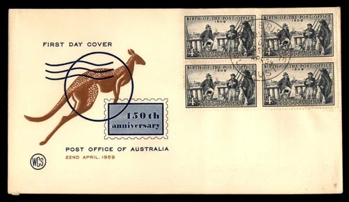 Mayfairstamps Australia FDC 1959 Men Letters Package Birth of PO First Day Cover