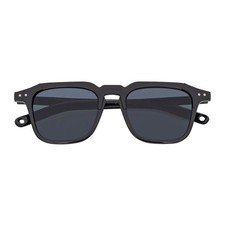 MISSONI - Keyhole Bridge Square Horn Rimmed Black Sunglasses Smoke Lens