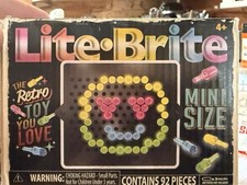 Hasbro Lite Brite Mini Size Toy Magic Screen Retro Toy 92 Pieces NIB Never Used