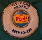 VINTAGE STROH’S BEER LIGHT UP LIFE PRESERVER SIGN 16" DIAMETER
