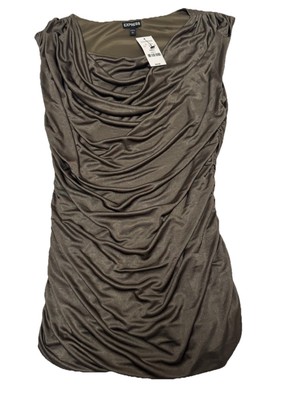 NWT EXPRESS Ruched Cowl Neck Top With Ruching size S