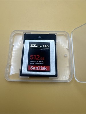 SanDisk 512GB Extreme PRO CFexpress Type B Memory Card With Plastic Box ..