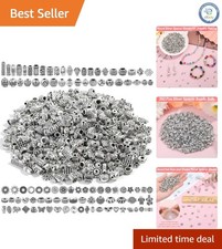 Durable 500 Pcs Silver Spacer Beads - Perfect for Crafting Necklaces  Bracelets
