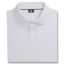 FootJoy Men Athletic Fit Solid Lisle Golf Polo White - 25 NEW