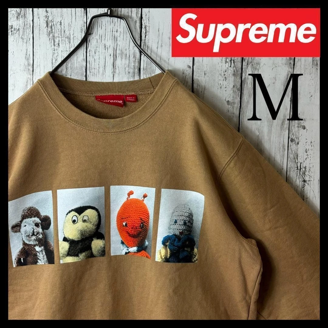 Sweat shirt homme Supreme M Vhtf Mike Kelly collaboration poupée portrait beige occasion