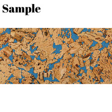 Cork Wall Tile Sample 30x5cm Blue 3mm Decorative Acoustic Insulating Strip Panel