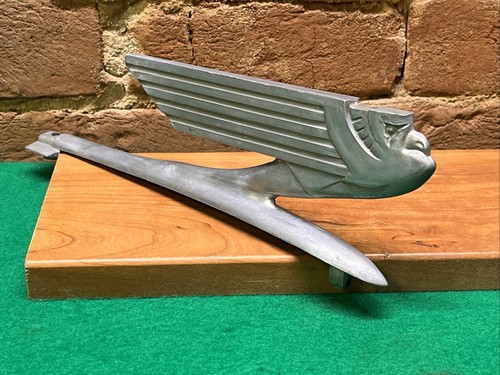 NOS 1936 Chevrolet Early Aftermarket Art Deco Egyptian Bird Hood Ornament Mascot