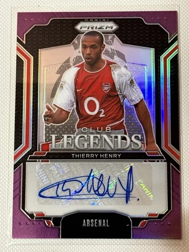 2024 Panini Prizm Premier League Soccer Thierry Henry Auto /25 Club Legends