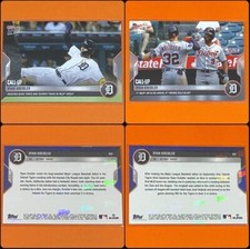 (2) 2022 Topps Now Ryan Kreidler Call-Up MLB DEBUT/1ST HR Tigers #832 & #857 SP