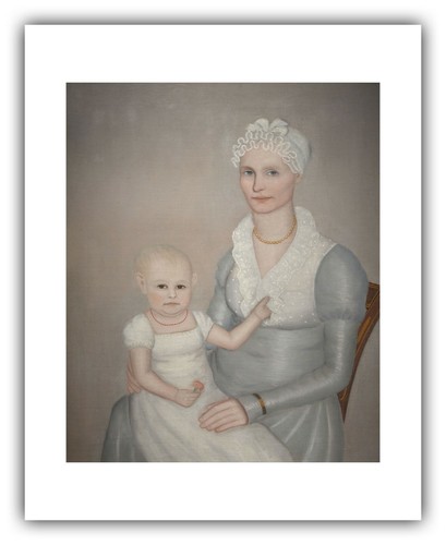 Ammi Phillips : "Sarah 'Sally' Stearns Sherman" (1815) — Giclee Fine Art Print - Picture 7 of 7