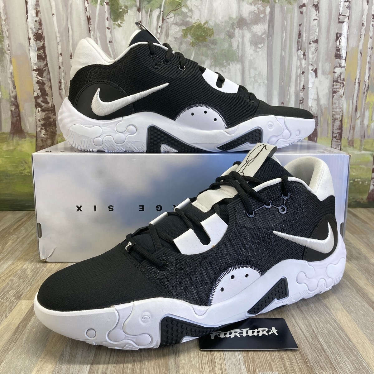 Nike PG 6 TB Promo Team Black White DX6654-002 Men's Size 15 Nike PG 6 TB Promo Team Black White DX6654-002 Men's Size 15