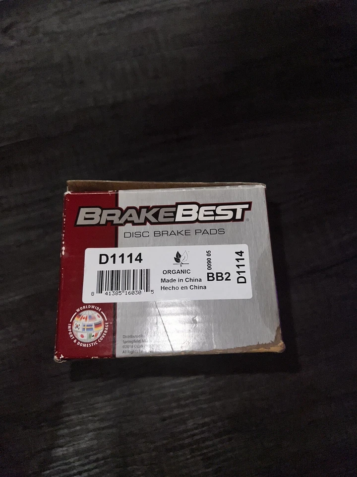 Pastilhas de freio BrakeBest D1114, pastilhas de freio a disco BB2 multicamadas, GMC Subaru - Imagem 2 de 4
