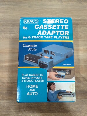VTG KRACO Stereo Cassette Adapter For 8-Track Tape Players Model KCA-7 NIB