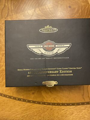 Ornaments.  Harley Davidson 2003, 100 Year Anniversary  Hallmark Keepsake.