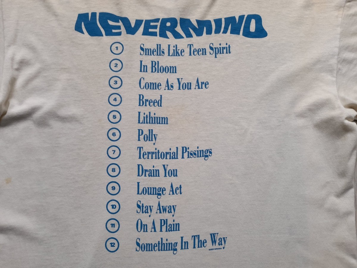 Vintage 2002 Nirvana Nevermind Faded Worn Out Tee , L , 2002