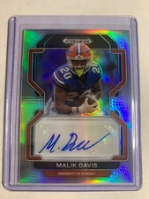 Malik Davis 2023 Prizm Draft Picks Rookie Silver Prizm RC Auto #RA-MDA Gators