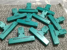 10 Plastic Bag Clip with magnetic back. 