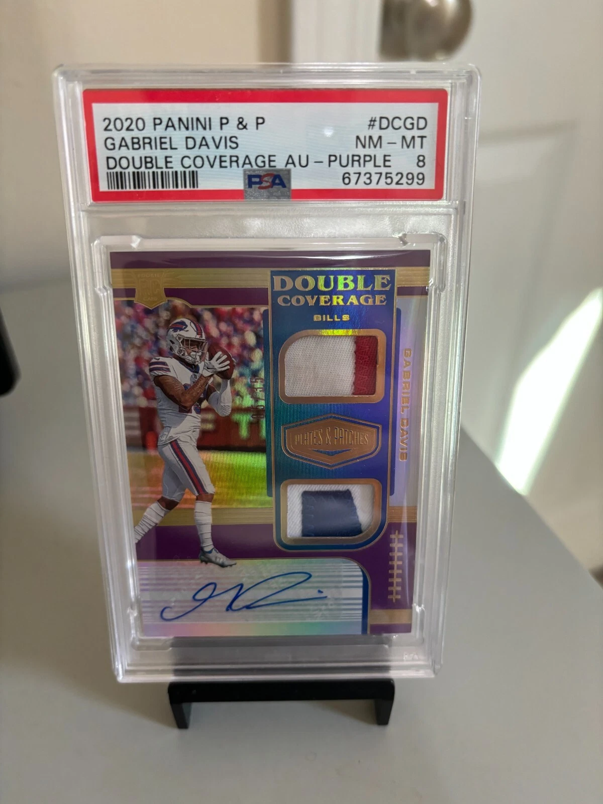 Gabriel Davis Panini Plates & Patches Double Coverage Autographs #DCGD Purple