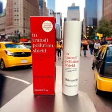 thisworks In Transit Pollution Shield 2oz Full Size NIB!