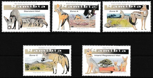 Namibia - Dog Style Set MNH 2017 Mi. 1580-1584
