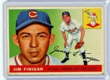 1955 Topps #14 Jim Finigan - Kansas City Athletics 3rd Base
