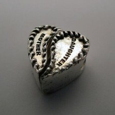 Sterling Silver MOTHER-DAUGHTER Charm for Bracelet PENDANT Mother's Day CUTE