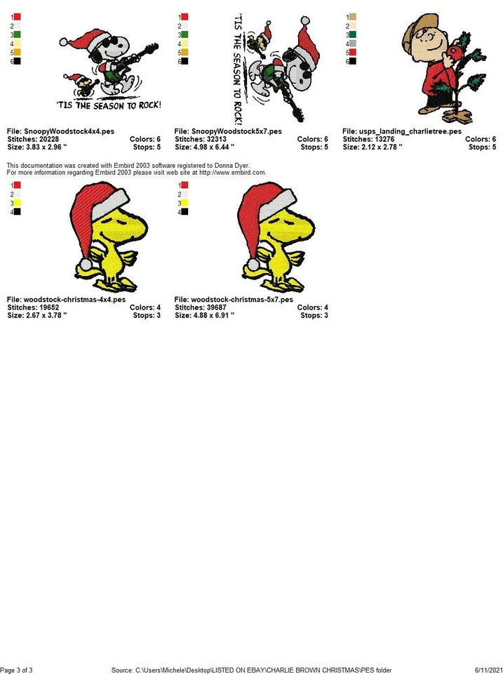 15 DISEÑOS DE MÁQUINA DE BORDAR NAVIDAD PES JEF HUS EXP DST UNIDAD USB Foto 3 de 4