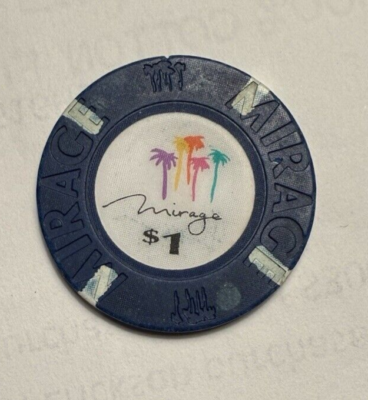$1 DOLLAR MIRAGE CASINO CHIP LAS VEGAS NEVADA GAMBLING TOKEN
