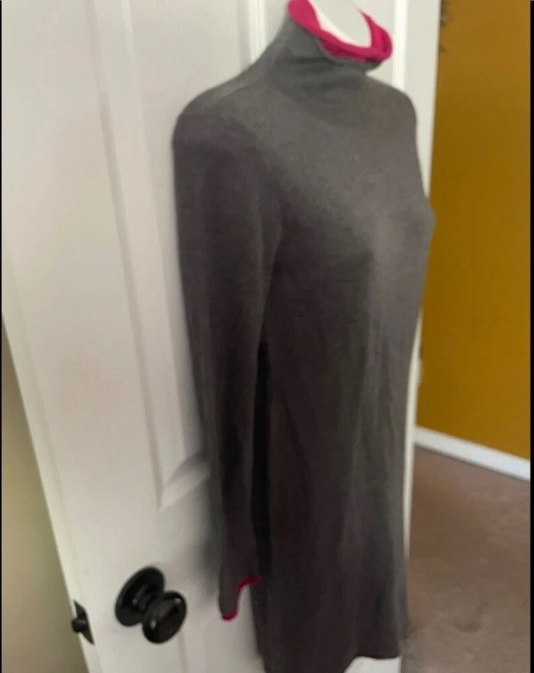 Vestido suéter Philosophy para mujer mezcla de cachemir talla XS gris cuello alto Foto 2 de 4