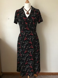 red midi tea dress