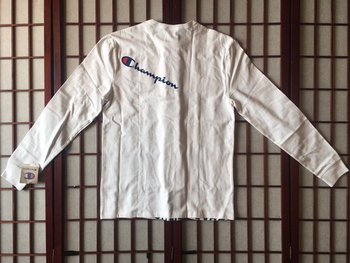 Champion Behind the Label Heritage White Long Sleeve Graphic T Shirt Size Large - Picture 10 of 10