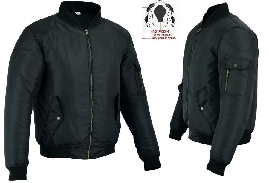CHAQUETA BOMBER HOMBRE NEGRA IMPERMEABLE CE TRANSPIRABLE TEXTIL MOTO/MOTOCICLETA