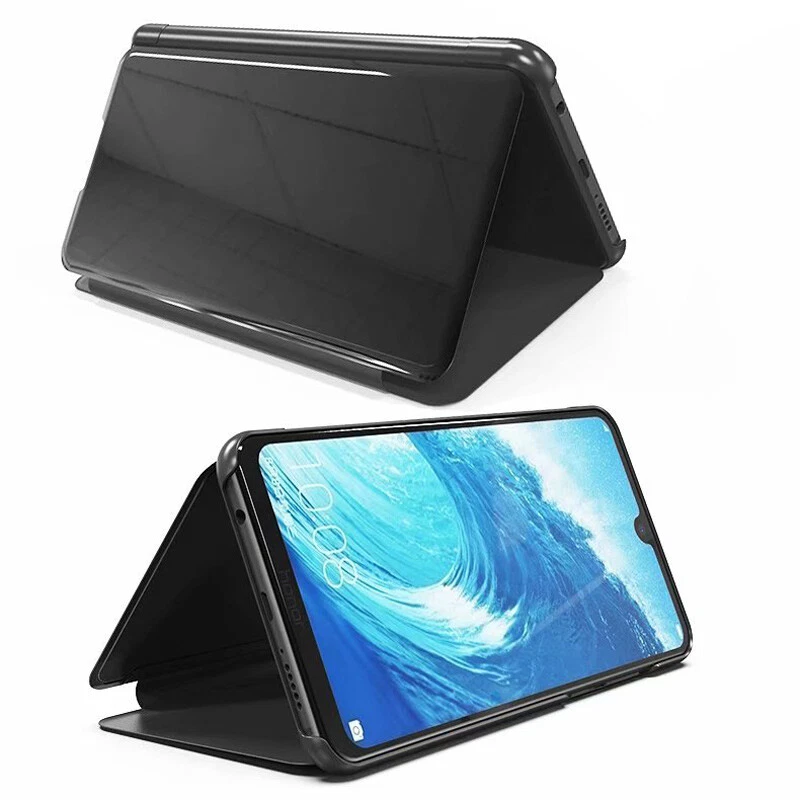 For Huawei P Smart Z/Y6S/P30 Pro/P30Lite Clear View Mirror Flip Stand Case Cover - Image 4 of 4