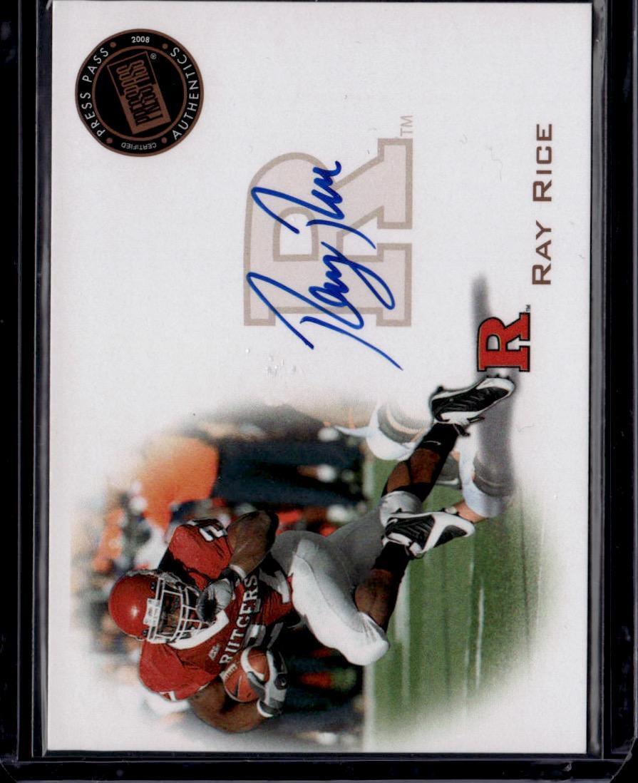 Ray Rice Press Pass Autographs #PPSRR Bronze