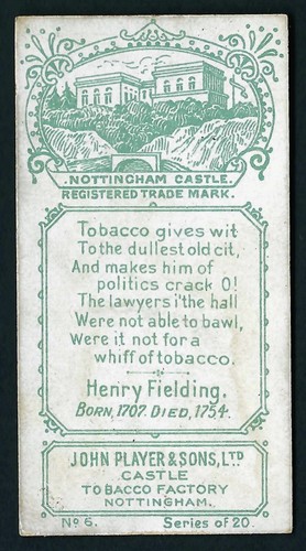 PLAYER - FAMOUS AUTHORS & POETS (WIDE) - #6 FIELDING - Picture 2 of 2
