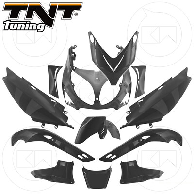 12 PIECE FAIRING KIT SPORT VERSION MATTE BLACK YAMAHA TMAX T-MAX 500 2006