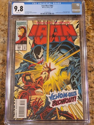 1994 Marvel Comics Iron Man 302 CGC 9.8. Rare Venom Cover. Highest