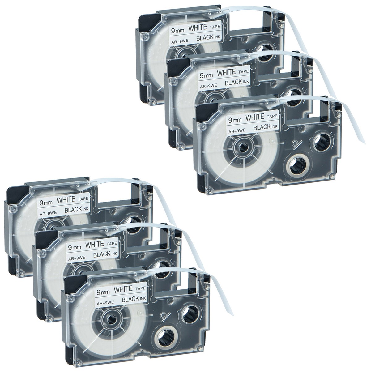 Casio Replacement Watch Bands 2PK Black On Clear Tape Cartridge XR