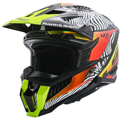 LS2 Adult X Force Fan Off-Road Motorcycle Black/Orange/Yellow