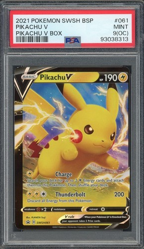 Pikachu V graded PSA 9 for sale on eBay