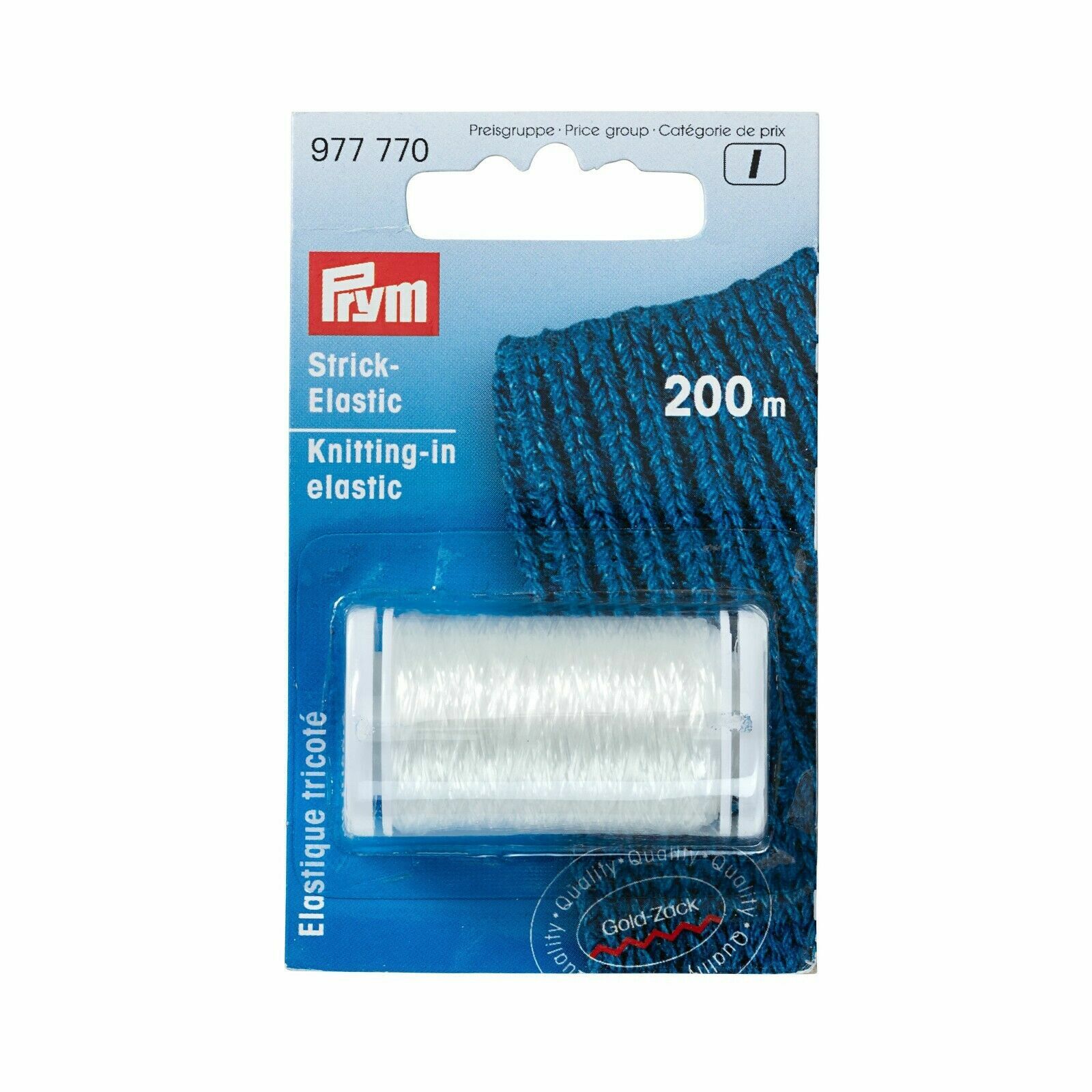 Prym Knitting In Elastic White  200m Reel - 977 770