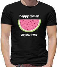 Happy Melon Mens T-Shirt - Summer - Fruit - Funny - Food - Cute - Gift